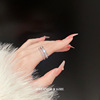 Zirconium, one size fashionable ring, design jewelry, trend of season, on index finger, wholesale