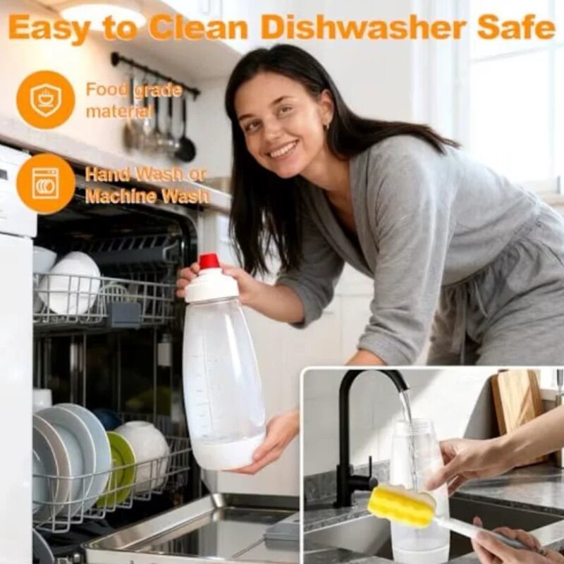 Food-Grade Baking Set, All-In-One Mixing Bottle, Batter Dispenser, Cleaning Brush, Mixer, Leak-Proof, Graduated, Large Capacity Food-Grade Baking Set, All-In-One Mixing Bottle, Batter Dispenser, Cleaning Brush, Mixer, Leak-Proof, Graduated, Large Capacity