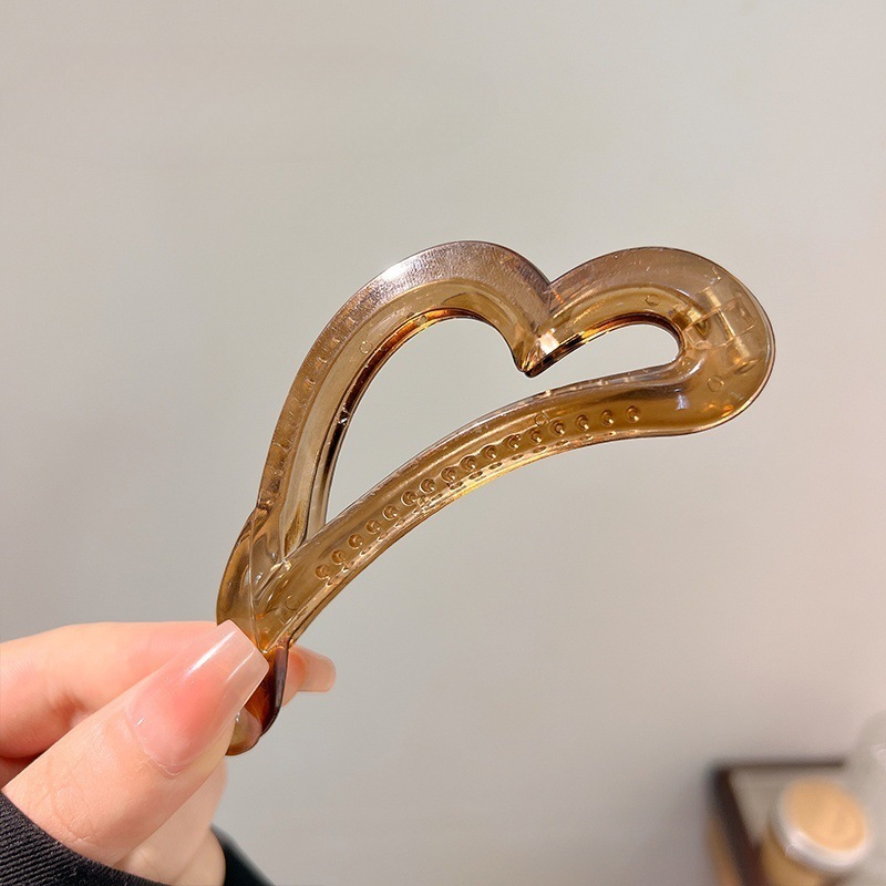 香蕉夹缎面褶皱布艺夹子纯色发夹高级后脑勺新款马尾百搭发饰批发|undefined