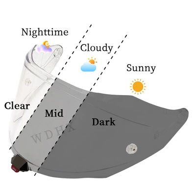 and night universal anti-fog helmet — Dəbilqə (Kaska) aksesuarları - transparent-turns-blacksuitable-for-day-and-night