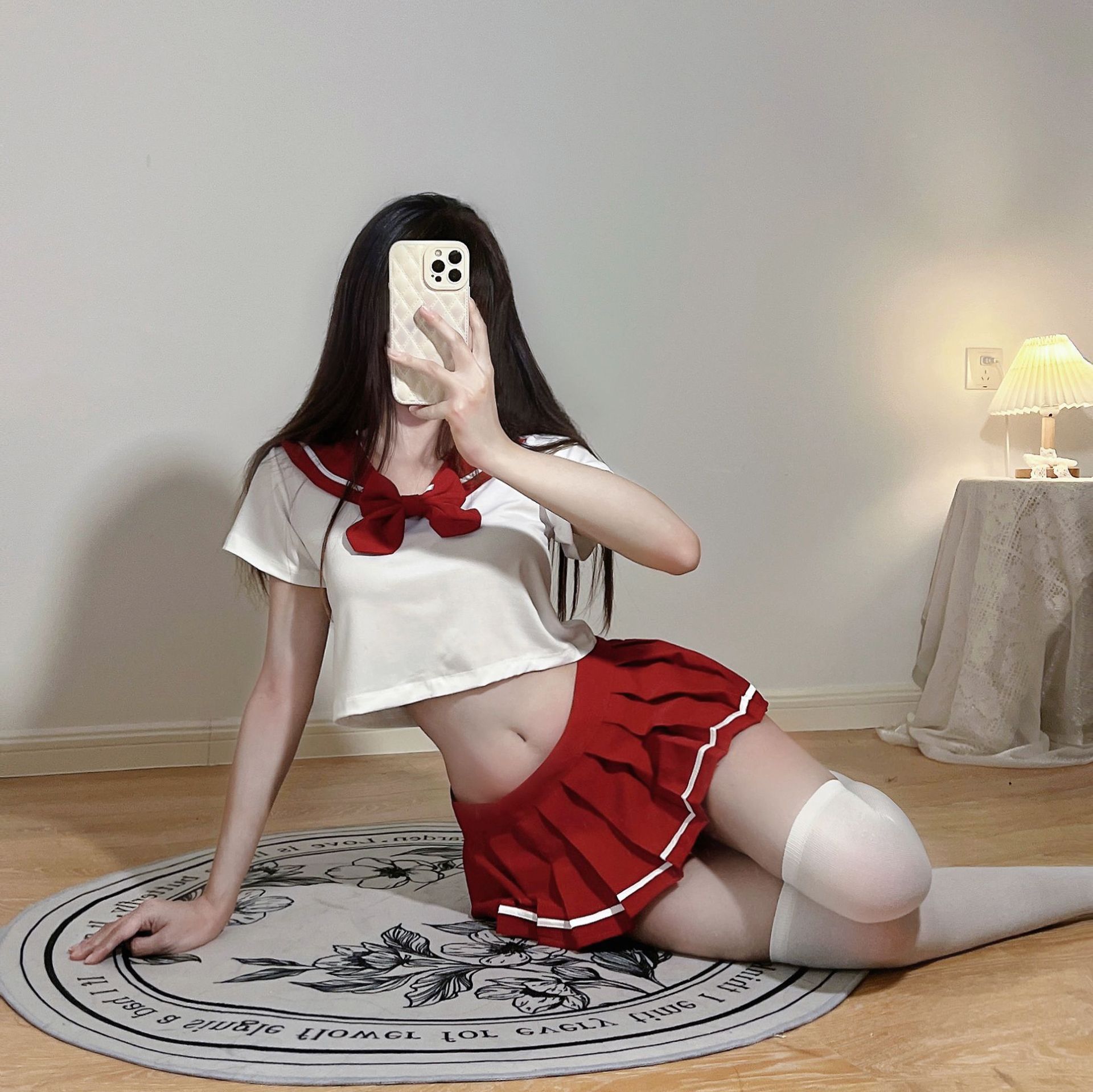 Lencería sexy para mujer ropa de estudiante japonés puro Falda plisada falda uniforme escolar traje de uniforme de rol