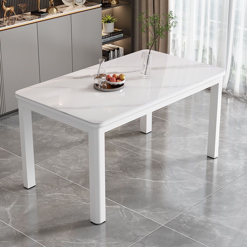 Mesa y silla de comedor de vidrio temperado, mesa de comedor doméstica moderna y simple, mesa y silla de comedor, cocina, sala de estar, mesa y silla