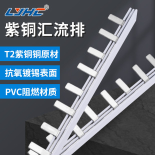 2p copper bus bar c45 air switch 32A 40A 63A guide rail leakage circuit breaker wiring bus copper bar