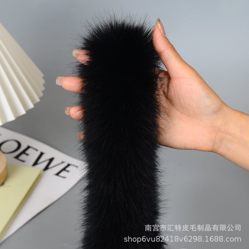 现货批发仿狐狸毛条diy服装辅料毛边汉服斗篷帽条人造毛绒条毛边