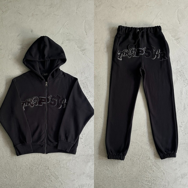 2025Trapstar スウェットシャツ スポーツウェア ジッパー ジャケット スーツ アーチ型文字刺繍 UKDRIPDRILL メンズ|undefined