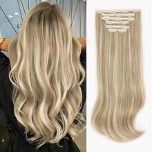 O 13881 16-clip straight hair extensions 16 ������˿�ӷ�Ƭ