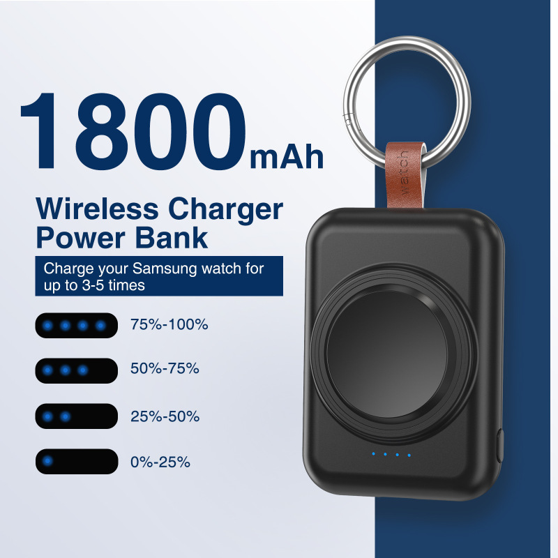 Samsung 時計ワイヤレスパワーバンク watch5/6 1800mah ミニ Apple Watch モバイル電源に適しています。|undefined