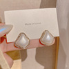 South Korean goods, earrings, retro long silver needle with tassels from pearl, french style, silver 925 sample, wholesale