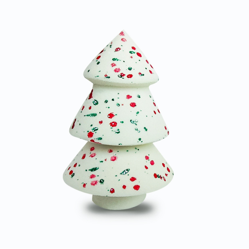 화이트 화려한 장식 조각 크리스마스 트리