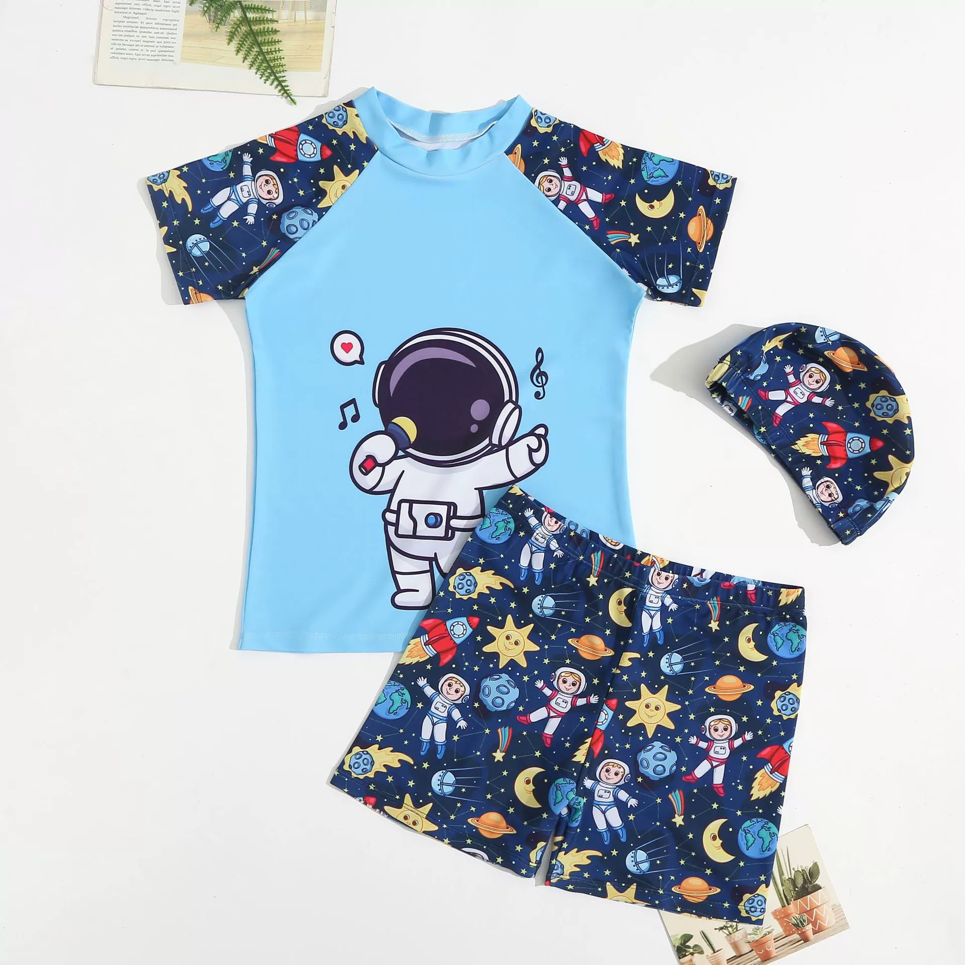 Children's split swimwear for boys, trousers, custom-made, for teenagers