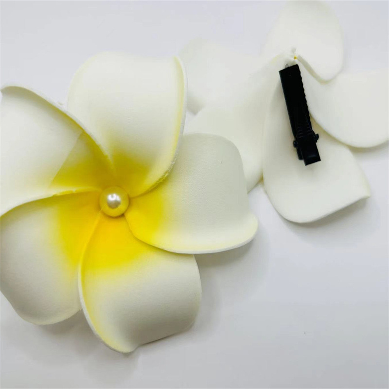 클립 색상 비고가 있는 9cm 꽃 머리 진주