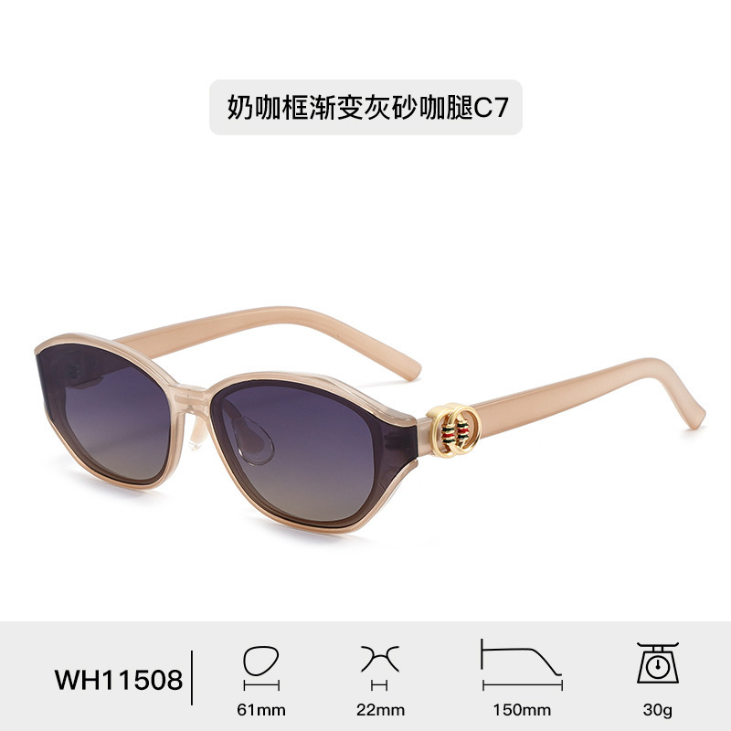 欧美跨境新款猫眼墨镜女高级感遮阳街拍网红款太阳镜厂家批发代发|undefined