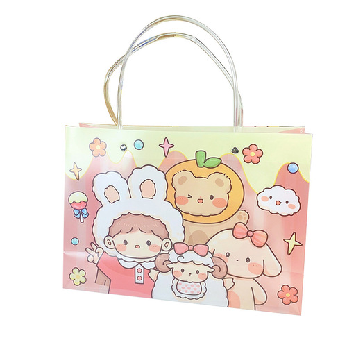 Cartoon Bear LO Series PP Horizontal Gift Bag Gift Bag Birthday Gift Cute Creative Handbag