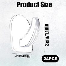 大号无痕亚克力胶贴透明挂钩 强力塑料粘钩 浴室免打孔黏胶牛角钩
