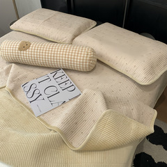 一面の綿一面の赤ちゃんの絨毯のベッドカバー三点セットの砕花ins風畳の綿の絨毯のシーツは四季を通じて通用します。