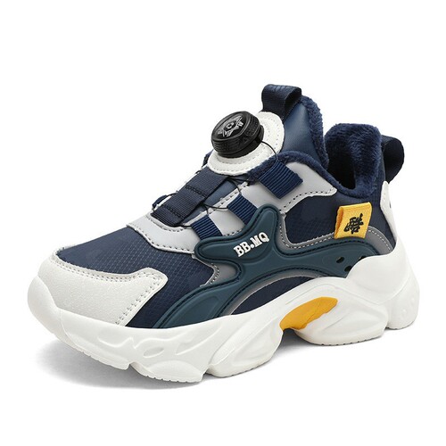 Boys 'shoes, sneakers, autumn and winter new children's running basketball shoes, medium and small boys' cashmere and cotton