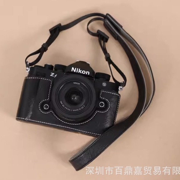 니콘 ZF 가죽 케이스 베이스 ZF 마이크로 단일 카메라 가방 휴대용 복고풍 보호 케이스 단일 어깨 사진 가방