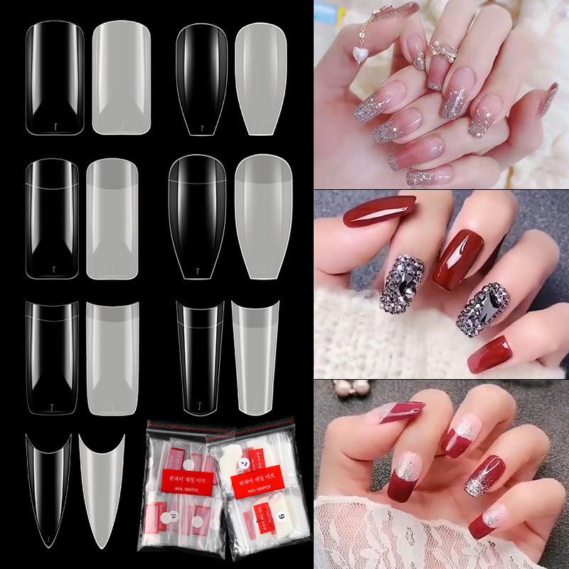 甲片美甲店专用12款超薄无痕全贴半贴免打磨穿戴甲假指甲美甲贴片