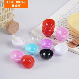 2cm迷你仿真小碗模型DIY食玩手作餐具空碗配件尖底小碗过家家玩具