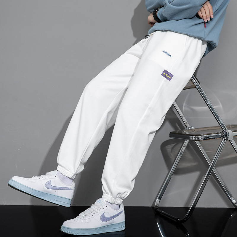 Pants Men's Spring and Autumn 2023 New Fashion Brand Men's Foot-binding Sports Pants Workwear Casual Pants Men's