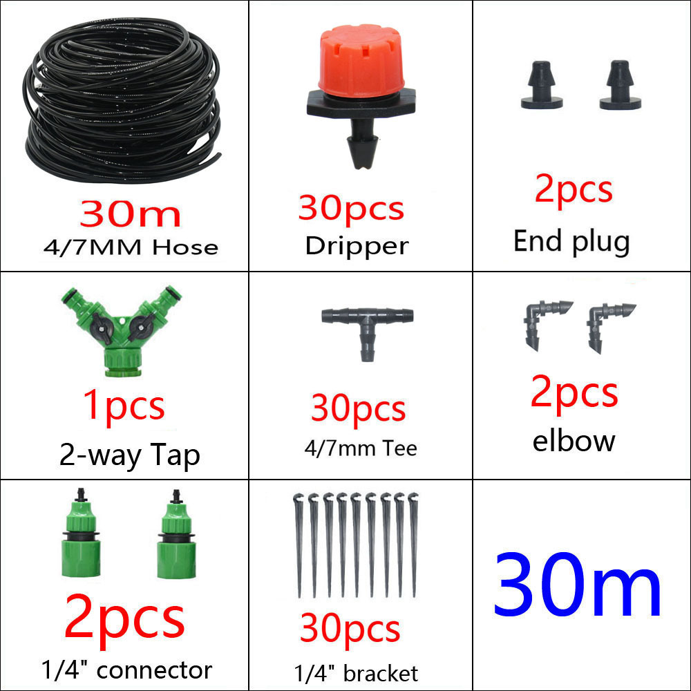 Set de boquilla automática de riego por goteo set de riego por goteo ajustable para jardín sistema de riego por goteo set de agua