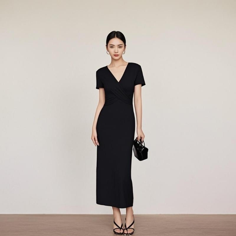 Black elegant summer dress