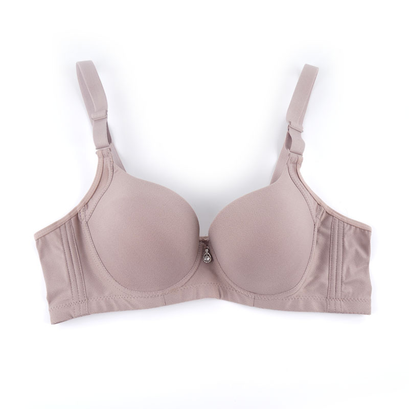 Nuevo tipo de ropa interior anti-caída de colaterales para la piel taza delgada correa de hombro desmontable sujetador de mujer con anillo de acero suave
