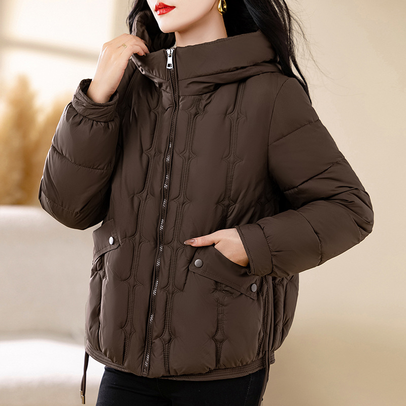 Moda de algodón caliente espeso para mujeres 2024 invierno nuevo estilo coreano casual suelto delgado abrigo de algodón