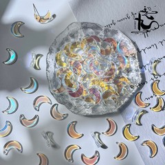 工廠直供琉璃小月亮吊墜顫枝diy手工髮簪項鍊耳環流蘇製作材料