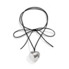 Accessory, long pendant heart shaped, necklace with tassels, European style, simple and elegant design