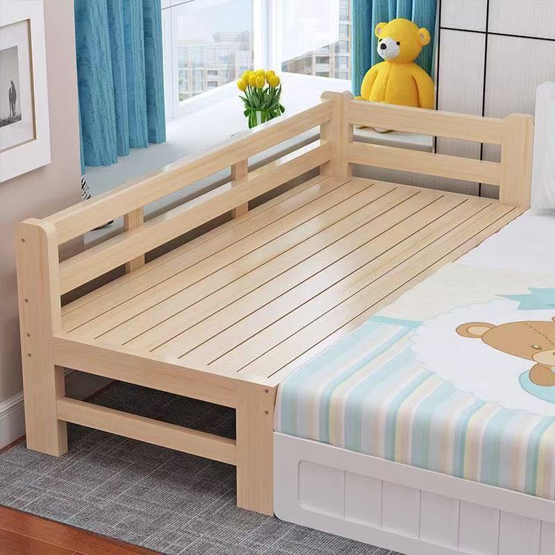 Solid Wood Spliced Bed with Widened Bedside for Adults to Sleep On, Adjustable Bedside Bed with Guardrails, Seamlessly Connects to a Crib Solid Wood Spliced Bed with Widened Bedside for Adults to Sleep On, Adjustable Bedside Bed with Guardrails, Seamlessly Connects to a Crib