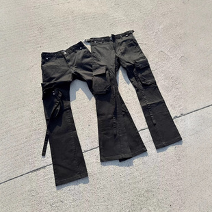 Vujade Cargo2.0 Micro-Flared Pants with Straps, Workwear Pants for Men, Same Style as Kenijima