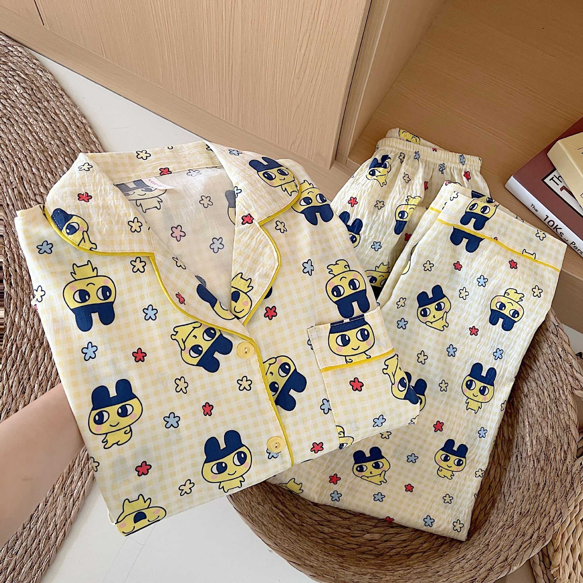 外国貿易クロスボーダー卸売クラウドコットン長袖ズボン 120 グラムパジャマ女性のための Xiaoxin 外で着用できるラペルカーディガンホーム服