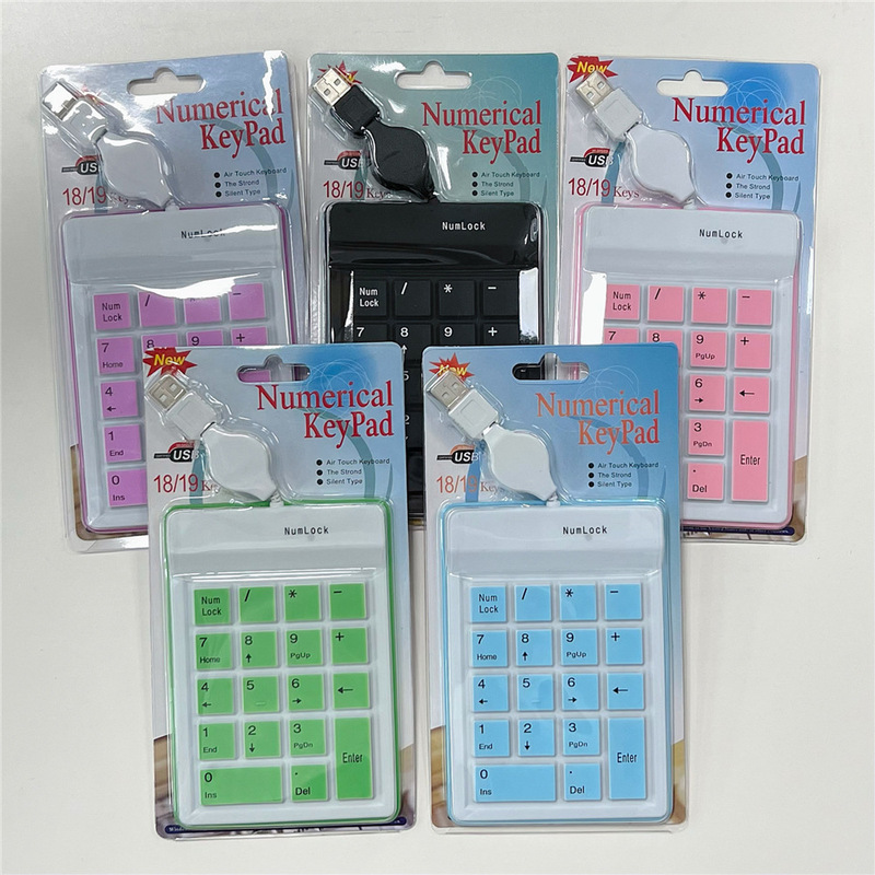in stock 18 Key 18K Color USB Wired Retractable Line Numeric Keypad Mini Keyboard Accounting Finance in stock 18 Key 18K Color USB Wired Retractable Line Numeric Keypad Mini Keyboard Accounting Finance