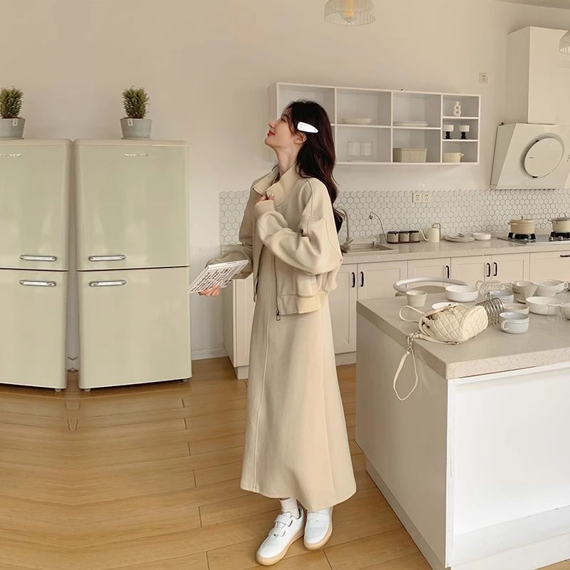 减龄洋气休闲卫衣套装女2025新款秋季大码穿搭今年流行裙子两件套|undefined