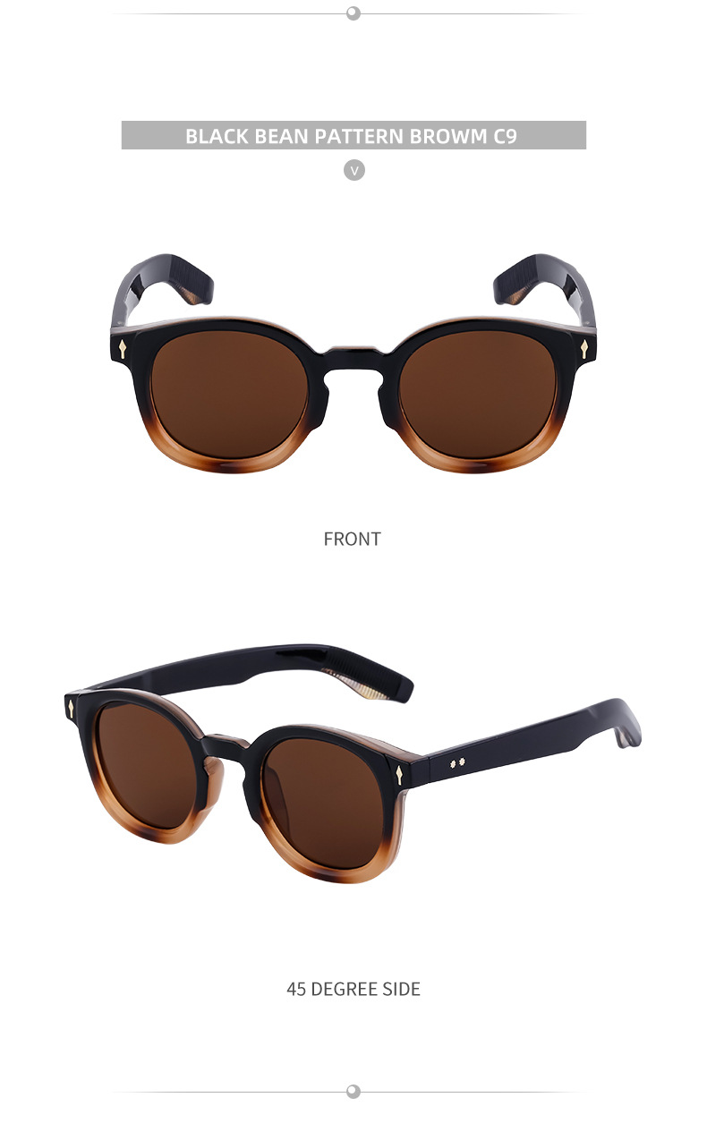 Lässig Einfacher Stil Farbblock Pc Ovaler Rahmen Vollbild Männer Sonnenbrille display picture 22