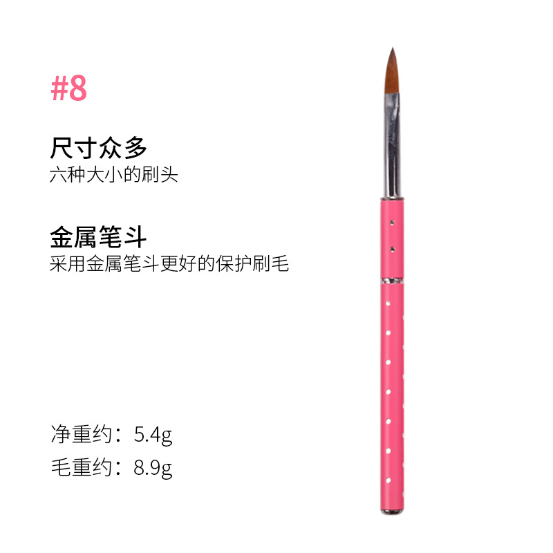 Suministro directo transfronterizo arte de uñas pluma de cristal tallada extensión de uñas pluma de cristal estrellado diamante titular de la pluma paquete único