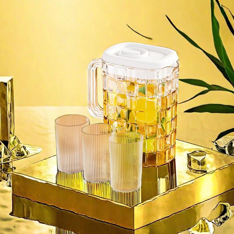 热卖款-透白色【2升冷水壶+3个杯子】