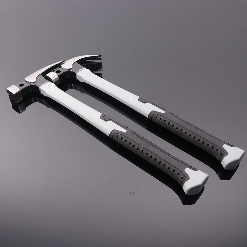 多功能吸钉防震羊角锤 加长手柄 直角圆角锤头 包塑手柄家庭 木工