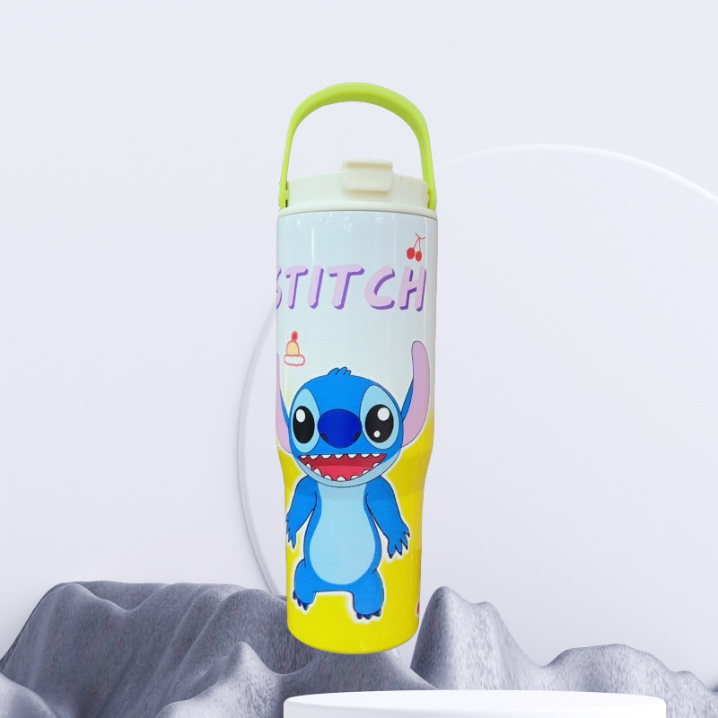 Transfronterizo nuevo estilo 304 taza de aislamiento de acero inoxidable dibujos animados anime Ice Ba taza al aire libre taza de automóvil portátil impresión 3D