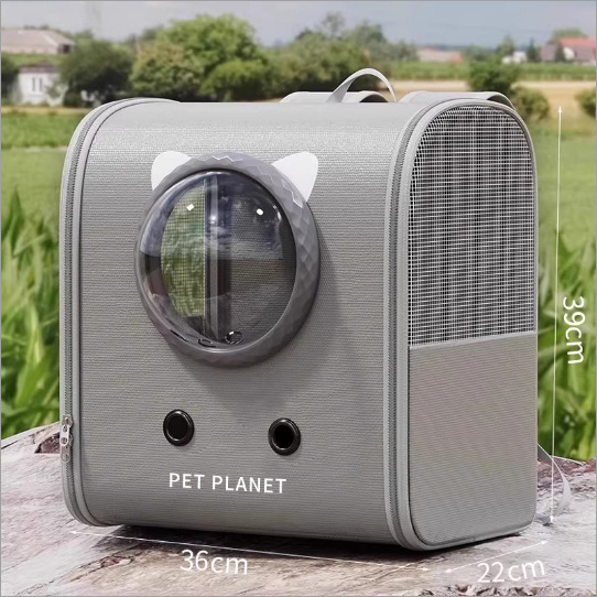 猫バッグスペースカプセルバックパック大容量ペットバックパックスクールバッグポータブル外出猫と犬抗ストレス猫ケージ|undefined