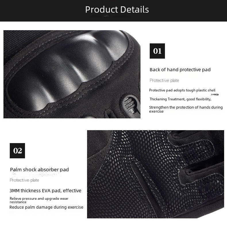 Tactical gloves Half-finger tactical gloves men's outdoor cycling sports anti-slip wear mountaineering fitness combat training gloves_maomaolike.com