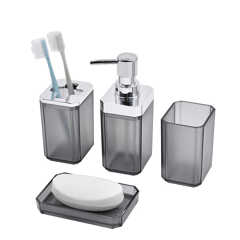 Traje de baño de cerámica de imitación de cinco piezas de baño suministros de lujo ligero enjuague bucal taza lavabo bandeja decoración al por mayor