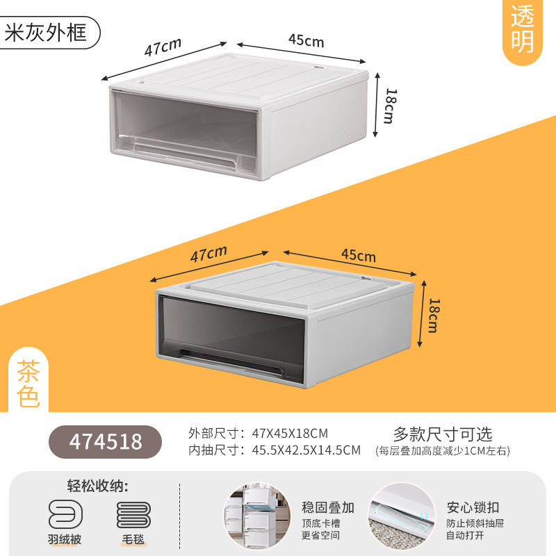 JEKO 収納ボックス引き出し型多層収納ボックスワードローブ衣類下着透明プラスチックキャビネット衣類層状アーティファクト|undefined