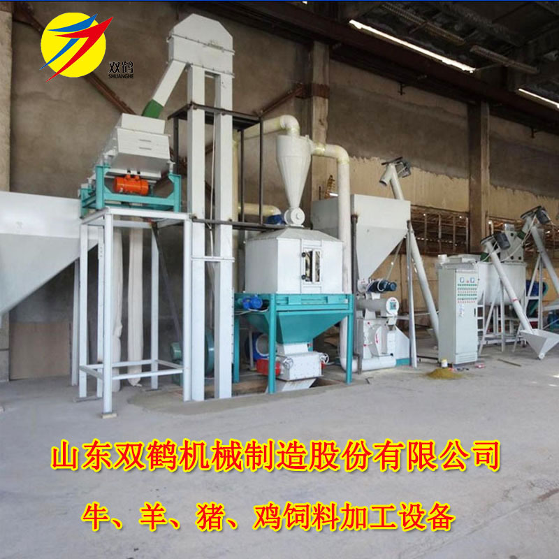 云南养猪一吨饲料加工设备 养猪场家用小型饲料生产线包安装调试