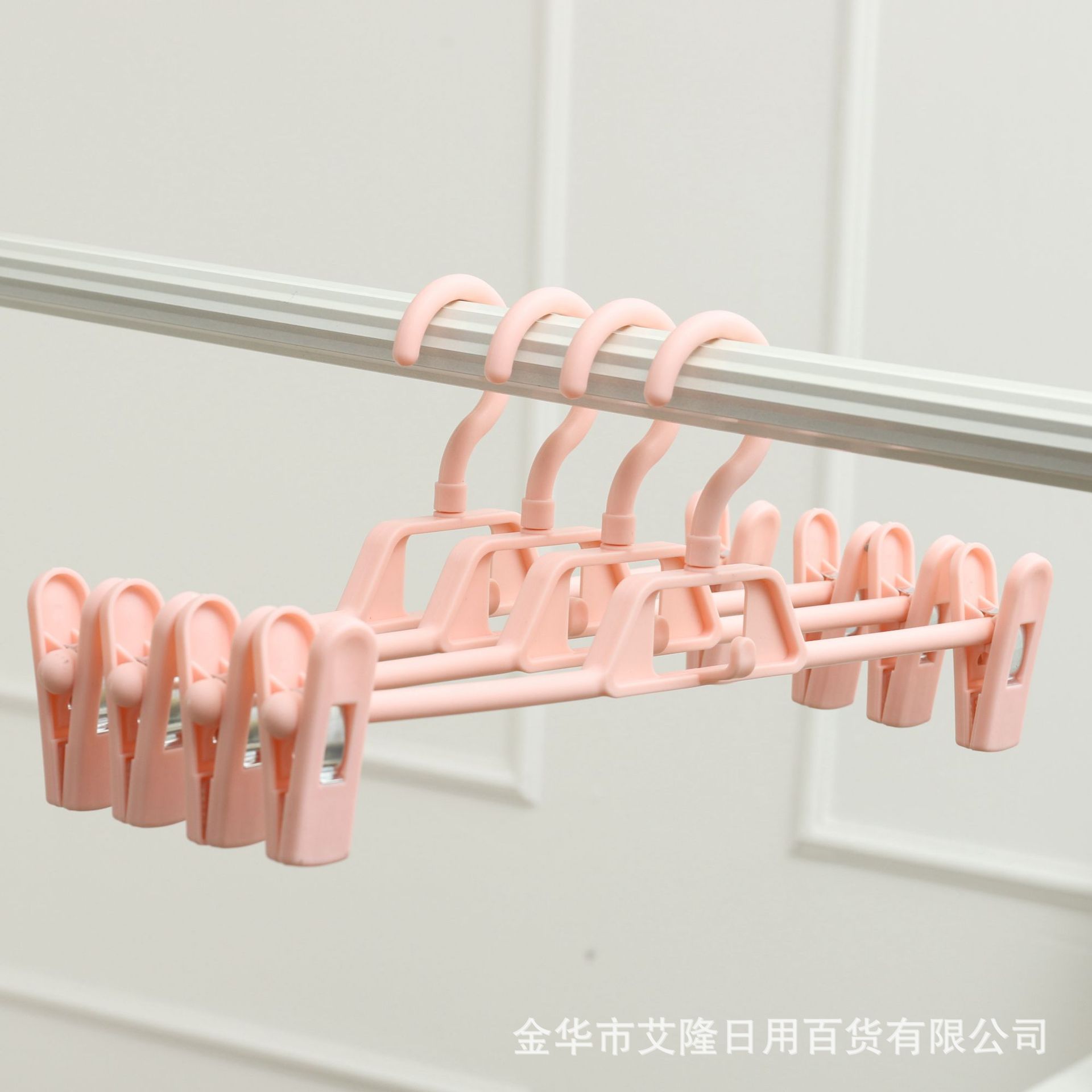 Pantalones de plástico clip plegable pantalones adultos clip pantalones simples clip pantalones de almacenamiento del hogar rack tienda de ropa pantalones rack