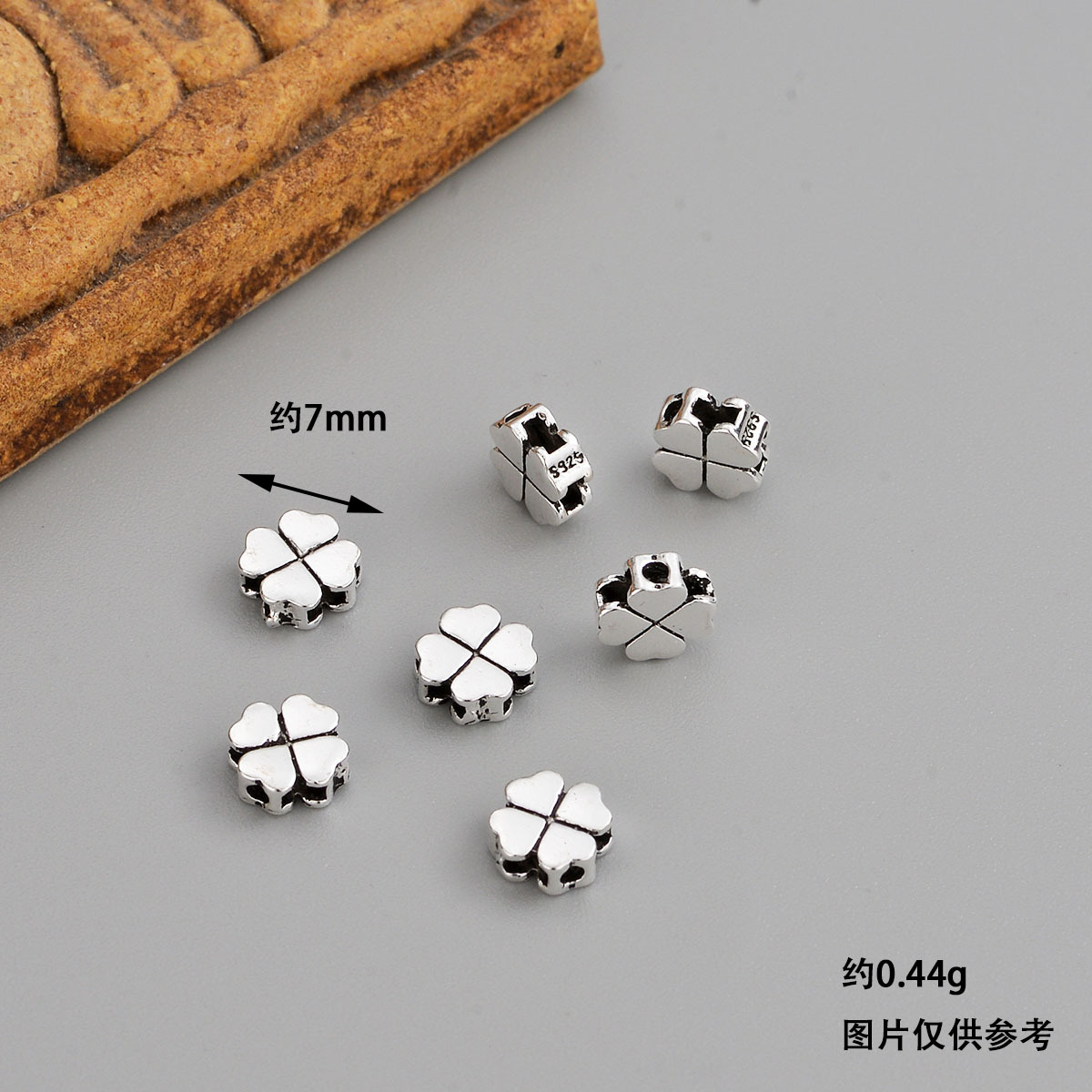 S925 Sterling Silver DIY Jewelry Accessories Silver Jewelry Auspicious Cloud Pattern Spacer Beads for Crafts and Bracelets Cloud Elements