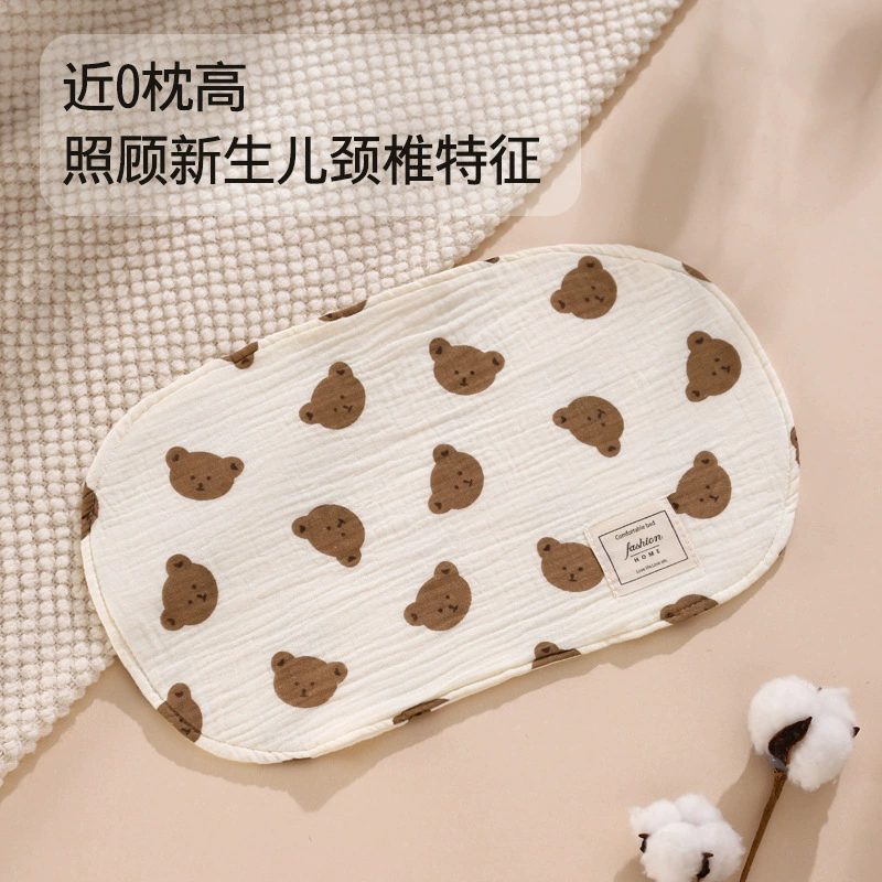 Children's summer gauze cotton breathable pillow for new born