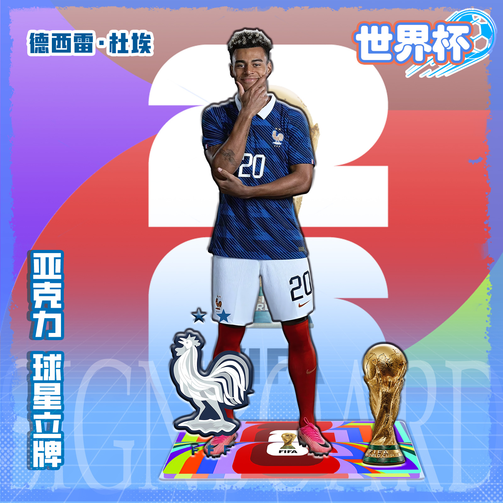 Figura Acrílica de Estrella de Fútbol de Acrílico, para Regalo de Cumpleaños