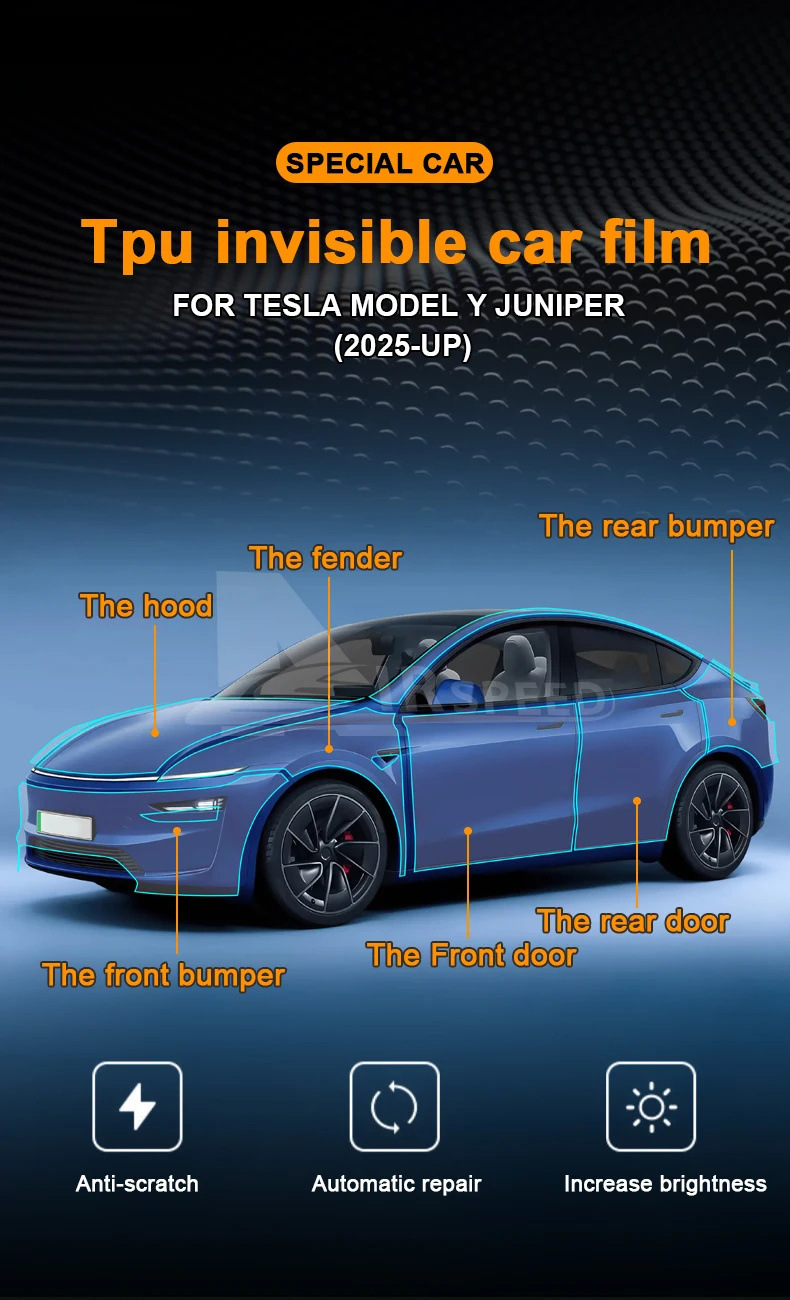 Cross-Border Exclusive Supply of Tpu Pff Film for Tesla's New Version Model Y/3 Pickup Cybertruck Invisible Car Cover
